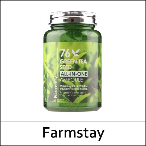 [Farmstay] (a) 76 Green Tea Seed All in One Ampoule 250ml / EXP 2026.05 / 65/9499(4) / 2,000 won(R)