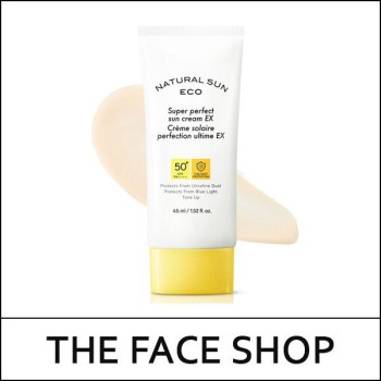 [THE FACE SHOP] ★ Sale 46% ★ (hpL) Natural Sun Eco Super Perfect Sun Cream EX 45ml / (cu) 85/57 / 5850() / 17,000 won(18)