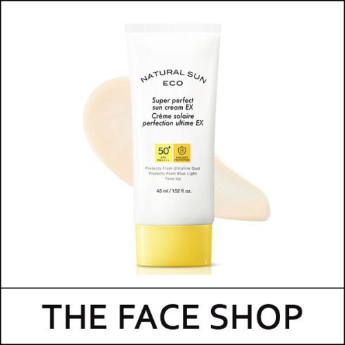 [THE FACE SHOP] ★ Sale 46% ★ (hpL) Natural Sun Eco Super Perfect Sun Cream EX 45ml / (cu) 85/57 / 5850() / 17,000 won(18)