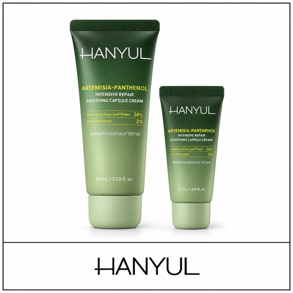 [Hanyul] ★ Sale 5% ★ (oy) Artemisia-Panthenol Intensive Repair Soothing Capsule Cream Set (60ml+31ml) / 7250(8) / 30,000 won()
