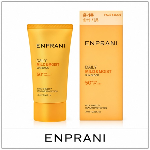 [Enprani] (a) Daily Mild & Moist Sun Block 70ml / SPF50+ PA++++ / 4315(15) / 3,900 won(R)