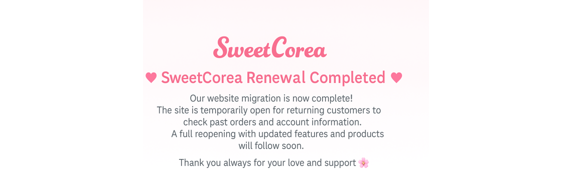 SweetCorea Renewal Notice
