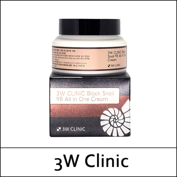 [3W Clinic] (b) Black Snail 98 All In One Cream 100g / Box 60 / 55/9305(8) / 5,900 won(R)