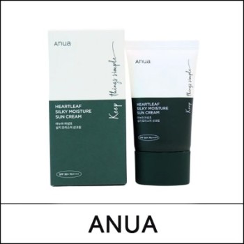 [ANUA] ★ Sale 40% ★ (b) Heartleaf Silky Moisture Sun Cream 50ml / Box / (bo) 521/831 / (jh) 421 / 41/54150(14) / 25,000 won()