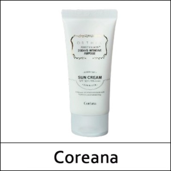 [Coreana] (bo) ORTHIA Perfect Collagen 28 days Intensive Ampoule Sun Cream 50g / EXP 2027.04 / (a) 26 / 0799(16) / 5,000 won(R)