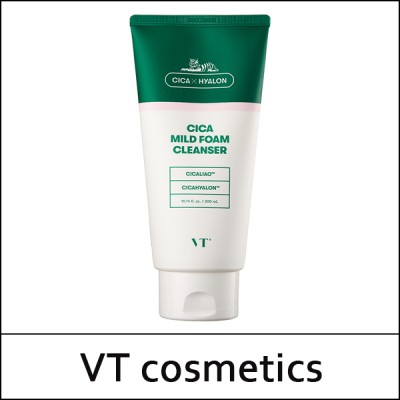 [VT Cosmetics] ★ Sale 58% ★ (jh) Cica Mild Foam Cleanser 300ml / Box 30 / (cu) 74/54 / 2650(4) / 15,000 won(4)