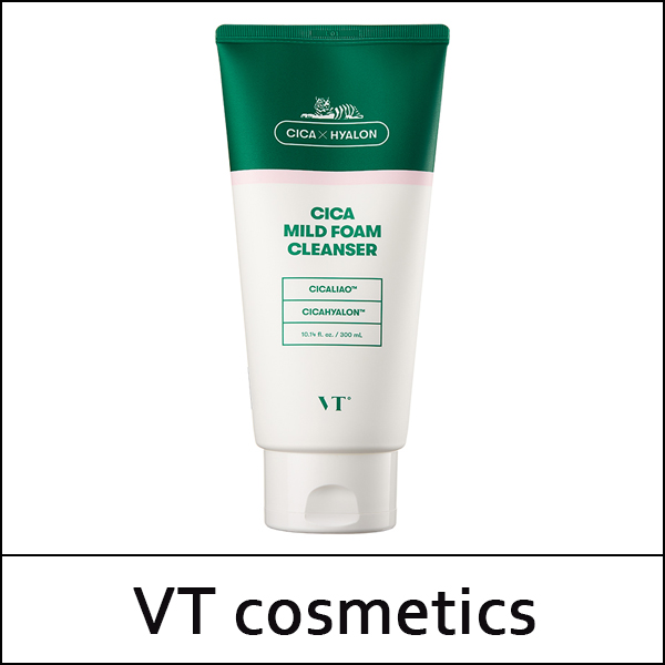 [VT Cosmetics] ★ Sale 50% ★ (jh) Cica Mild Foam Cleanser 300ml / Box 30 / (cu) 75/74 / (j) 08(27) / 2602(4) / 15,000 won(4)