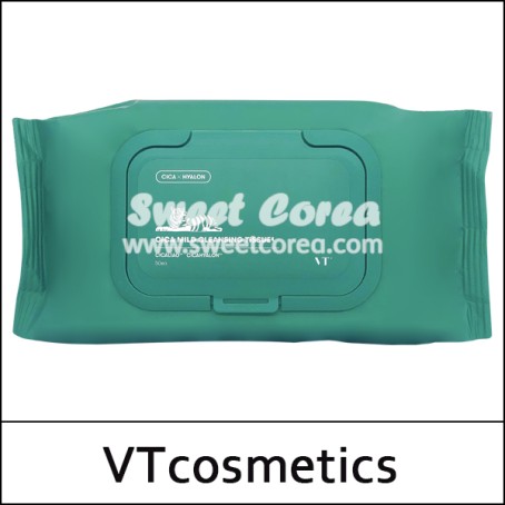 [VT Cosmetics] ★ Sale 57% ★ (jh) Cica Mild Cleansing Tissue 500g(100ea) / Box 10 / 7501(0.75) / 14,000 won(0.75) / Sold Out
