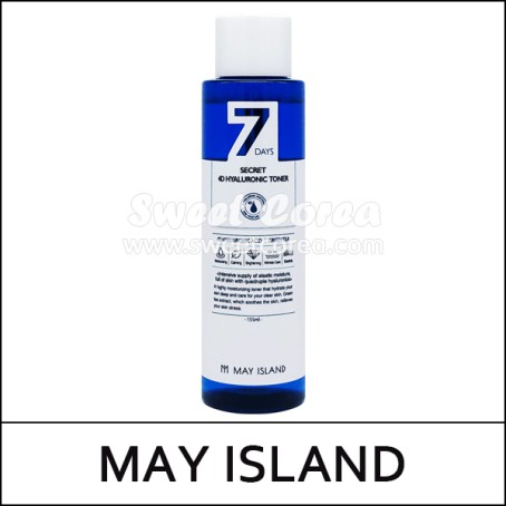 [MAY ISLAND] ★ Sale 74% ★ (s) 7 Days Secret 4D Hyaluronic Toner 155ml / Box 100 / (7R)21 / 32,000 won(7R)