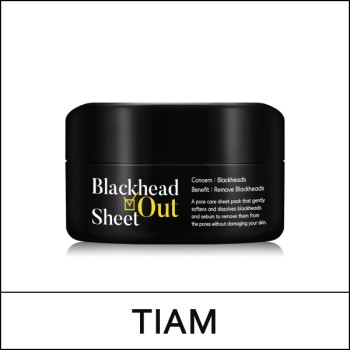 [TIA'M] TIAM ★ Sale 20% ★ (pw) Blackhead Out Sheet 55ml(35sheets) / Box 60 / 46(10R)44 / 16,000 won(10R)
