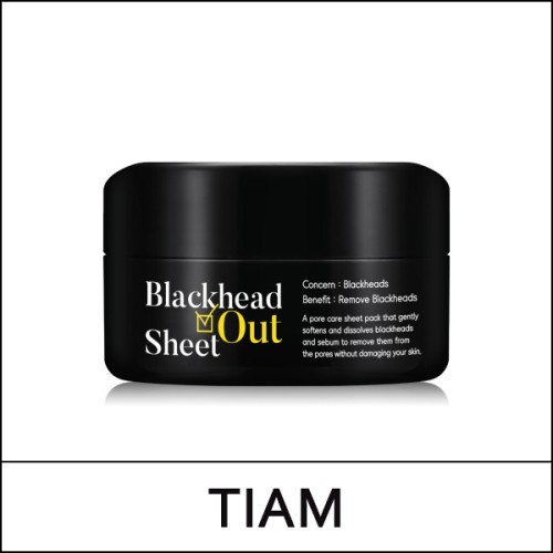 [TIA'M] TIAM ★ Sale 20% ★ (pw) Blackhead Out Sheet 55ml(35sheets) / Box 60 / 46(10R)44 / 16,000 won(10R)