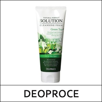 [DEOPROCE][Green Edition] (ov) Natural Perfect Solution Cleansing Foam Green Tea  170g / 2204(7) / 3,000 won(R)