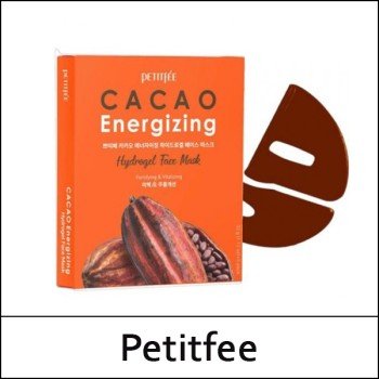 [Petitfee] (sd) Cacao Energizing Hydrogel Face Mask (32g*5ea) 1 Pack / Box 30 / 96(26)50(6) / 7,400 won(R)