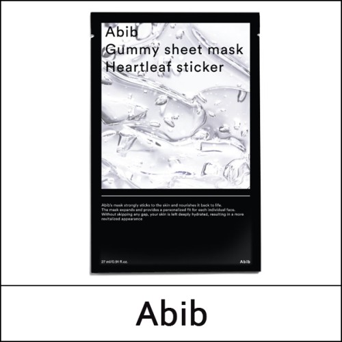 [Abib] (bo) Gummy Sheet Mask Heartleaf Sticker (27ml*10ea) 1 Pack / Exp 2026.10 / Box 24 / (j) 2199(4R) / 10,000 won(R)