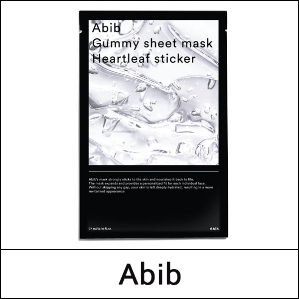 [Abib] (bo) Gummy Sheet Mask Heartleaf Sticker (27ml*10ea) 1 Pack / Box 24 / (jh) / (j) 21 / 61101(4) / 12,800 won(R)