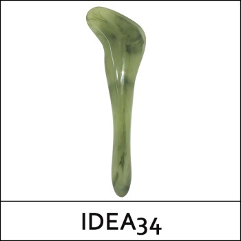 [IDEA34] (tt) Jade-Green Meridian Scraping Face Line Massager 1ea / 옥빛 괄사 라인형 얼굴 지압봉 / 11(69)50(80) / 1,300 won(R)
