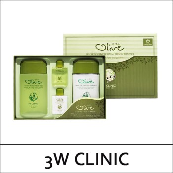 [3W Clinic] (b) Olive For Man Fresh Skin and Emulsion Set (150ml each + 35ml Samples each) / 6503(1.2) / 7,300 won(R)