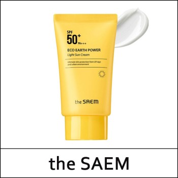 [The Saem] TheSaem ★ Sale 55% ★ (tt) Eco Earth Light Sun Cream 50g / Power / ⓘ 25/0515(16) / 13,000 won(16) / S