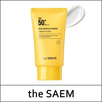 [The Saem] ★ Sale 48% ★ (tt) Eco Earth Light Sun Cream 50g / Power / (cu) 56 / 25/0535(16) / 13,000 won(16)