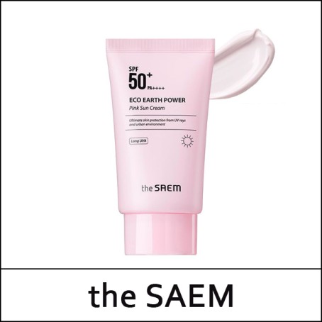 [The Saem] ★ Sale 47% ★ (tt) Eco Earth Pink Sun Cream 50g / (cu) 46/08 / 25/6502(16) / 13,000 won(16)