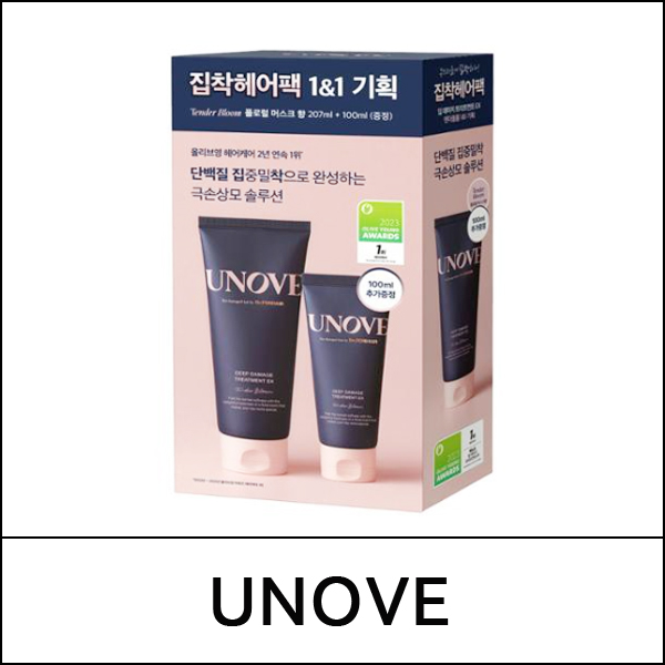 [UNOVE] ★ Sale 5% ★ (oyS) Deep Damage Treatment EX Hair Pack Special Set (207ml+100ml) 1 Pack / # Tender Bloom / 89150(4) / 22,000 won()