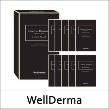 [WellDerma] (a) Charcoal Hydrating Ampoule Mask (28ml*10ea) 1 Pack / Black Pearl / 8415(4) / 5,500 won(R)