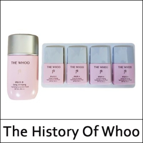 [The History Of Whoo] ★ Sale 58% ★ (sg) Gongjinhyang Hydrating Sunscreen Fluid Special Set / White Case / 981(271)(4)415 / 52,000 won()