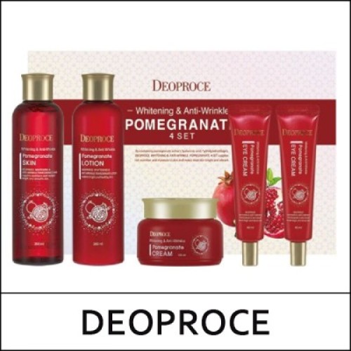 [DEOPROCE] (ov) Whitening & Anti-Wrinkle Pomegranate Set (4 items) / Whitening and Anti-Wrinkle / 56150(1.6) / 17,700 won(R)