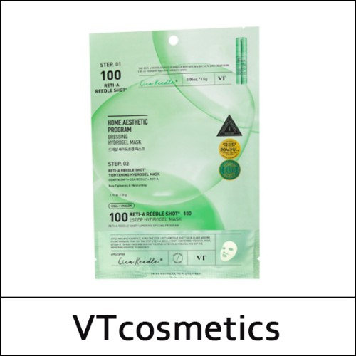 [VT Cosmetics] (j) Reti-A Reedle Shot 100 2Step Hydrogel Mask (1.5g+33g) * 5ea / No Box(Case) / 171(551)05(7) / 17,900 won(R)
