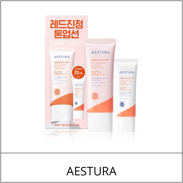 [AESTURA] ★ Sale 5% ★ (oy) Derma UV365 Red Soothing Tone-Up Sunscreen 40ml Set (+20ml) / 31,000 won()
