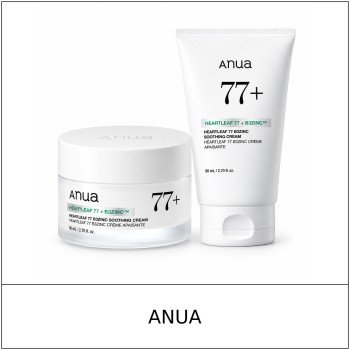 [ANUA] ★ Sale 5% ★ (oy) Heartleaf 77 B3 Zinc Soothing Cream 80ml Jar + 80ml Tube / 50450(4) / 45,000 won()