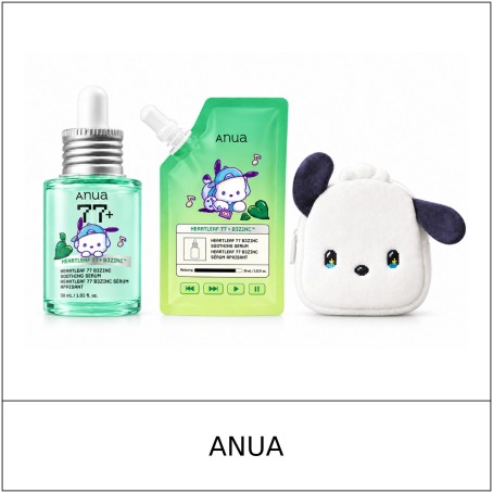 [ANUA] ★ Sale 5% ★ (oy) Heartleaf 77 B3 Zinc Soothing Serum Pochacco Set 30ml + Refill 30ml (+Pouch) / 23450(5) / 48,000 won()