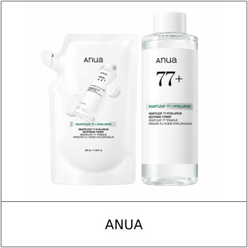 [ANUA] ★ Sale 5% ★ (oy) Heartleaf 77 Hyaluronic Acid Hydrating Soothing Toner 350ml + Refill 350ml / 14450(2) / 49,000 won()