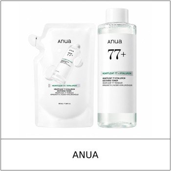 [ANUA] ★ Sale 5% ★ (oy) Heartleaf 77 Hyaluronic Acid Hydrating Soothing Toner 350ml + Refill 350ml / 14450(2) / 49,000 won()