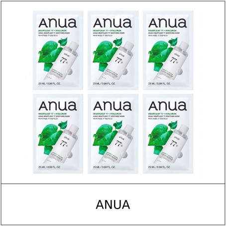 [ANUA] ★ Sale 5% ★ (oy) Heartleaf 77 Soothing Mask 25ml x 6 Sheets (5+1) / 8150(6) / 20,000 won()