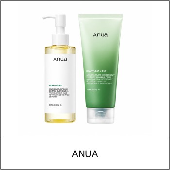 [ANUA] ★ Sale 5% ★ (oy) Heartleaf Cleansing Duo Set Oil 200ml + Foam 150ml / 60350(3) / 34,000 won()