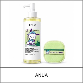 [ANUA] ★ Sale 5% ★ (oy) Heartleaf Pore Control Cleansing Oil Pochacco Edition 350ml + Remover Pad / 7250(2) / 29,900 won()