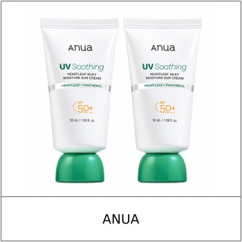 [ANUA] ★ Sale 5% ★ (oy) Heartleaf Silky Moisture Sun Cream Renewed 50ml x 2 / 51350(6) / 34,900 won()