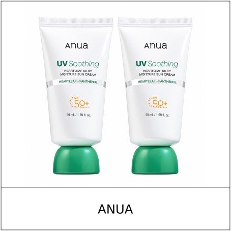 [ANUA] ★ Sale 5% ★ (oy) Heartleaf Silky Moisture Sun Cream Renewed 50ml x 2 / 51350(6) / 34,900 won()