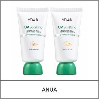[ANUA] ★ Sale 5% ★ (oy) Heartleaf Silky Moisture Sun Cream Renewed 50ml x 2 / 51350(6) / 34,900 won()
