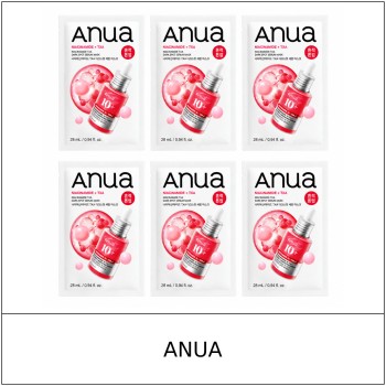 [ANUA] ★ Sale 5% ★ (oy) Niacinamide TXA Dark Spot Serum Mask 28ml x 6 Sheets (5+1) / 8150(6) / 20,000 won()
