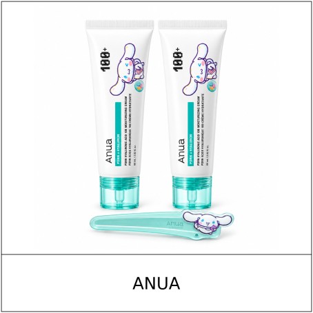 [ANUA] ★ Sale 5% ★ (oy) PDRN Hyaluronic Acid 100 Moisturizing Cream Cinnamoroll Edition 60ml x 2 + Hair Clip / 67550(4) / 64,000 won()
