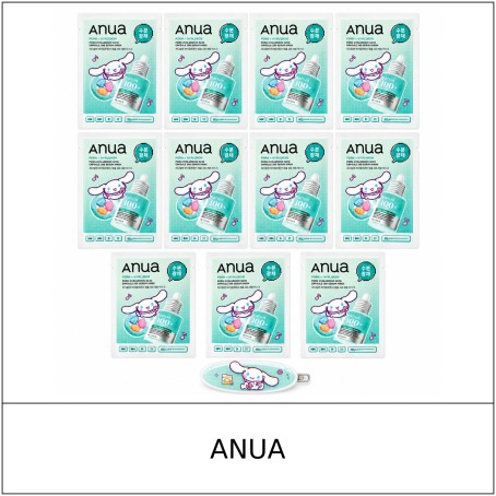 [ANUA] ★ Sale 5% ★ (oy) PDRN Hyaluronic Acid Capsule 100 Serum Mask Cinnamoroll Edition 23ml x 11 Sheets (10+1) + Cinnamoroll Hairpin / 6350(3) / 40,000 won()