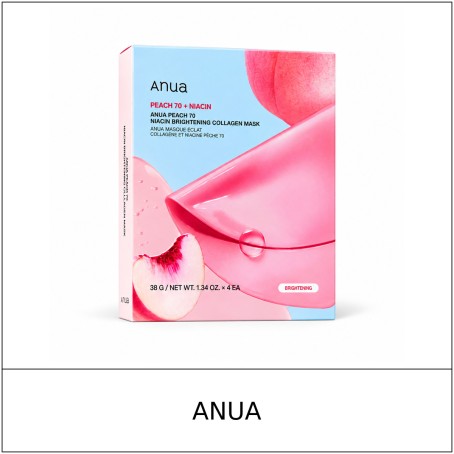 [ANUA] ★ Sale 5% ★ (oy) Peach 70 Niacin Brightening Collagen Mask 38g x 4 Sheets / 61250(8) / 24,000 won()