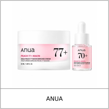 [ANUA] ★ Sale 5% ★ (oy) Peach 77 Niacin Enriched Cream 50ml + Peach 70 Niacin Serum 10ml / 51350(6) / 35,000 won()