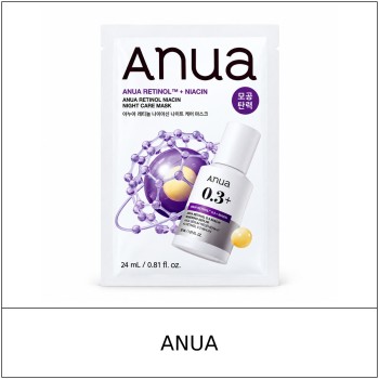 [ANUA] ★ Sale 5% ★ (oy) Retinol Niacin Night Care Mask 24ml (1 Sheet) / 6350(44) / 4,000 won()