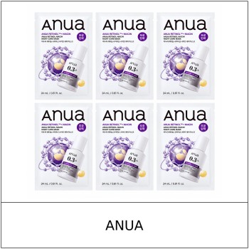 [ANUA] ★ Sale 5% ★ (oy) Retinol Niacin Night Care Mask 24ml x 6 Sheets (5+1) / 8150(6) / 20,000 won()