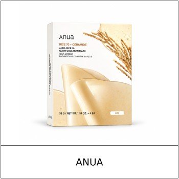 [ANUA] ★ Sale 5% ★ (oy) Rice 70 Glow Collagen Mask 38g x 4 Sheets / 61250(8) / 24,000 won()