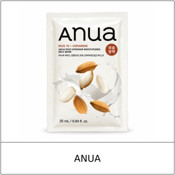 [ANUA] ★ Sale 5% ★ (oy) Rice Intensive Moisturizing Milk Mask 25ml (1 Sheet) / 6350(44) / 4,000 won()