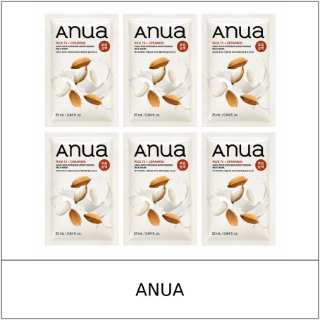 [ANUA] ★ Sale 5% ★ (oy) Rice Intensive Moisturizing Milk Mask 25ml x 6 Sheets (5+1) / 8150(6) / 20,000 won()